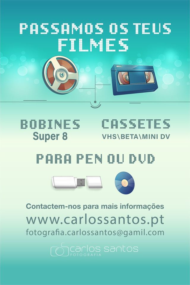 Passamos os teus filmes antigos para DVD ou PEN Passamos os teus filmes antigos para DVD ou PEN